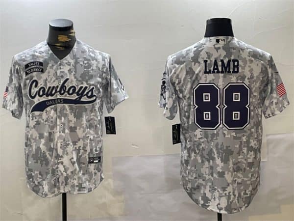 Dallas Cowboys #88 CeeDee Lamb 2024 Arctic Camo Salute To Service Stitched Jersey