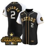 Houston Astros #2 Alex Bregman 2023 Black Gold Alternate Flex Base Stitched Jersey