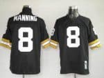 Mitchel Ness Saints #8 Archie Manning Black Stitched Throwback Jersey