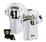 New Orleans Saints #41 Alvin Kamara White 1987 Legacy Cool Base Stitched Jersey