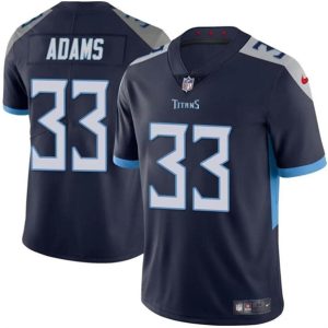 Tennessee Titans #33 Jamel Adams Navy Vapor Limited Stitched Jersey