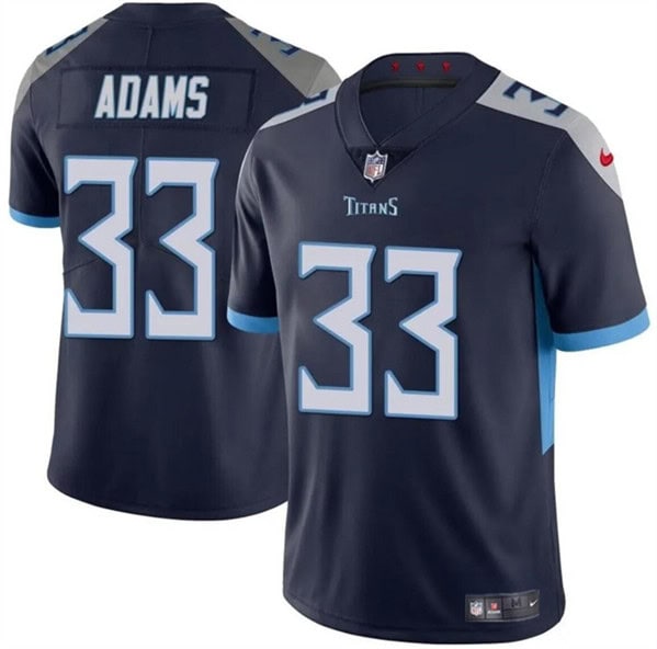 Tennessee Titans #33 Jamel Adams Navy Vapor Limited Stitched Jersey