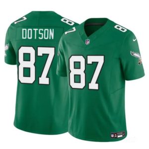 Philadelphia Eagles #87 Jahan Dotson Kelly Green F.U.S.E Throwback Vapor Untouchable Limited Stitched Jersey