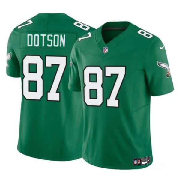 Philadelphia Eagles #87 Jahan Dotson Kelly Green F.U.S.E Throwback Vapor Untouchable Limited Stitched Jersey
