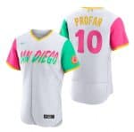 San Diego Padres #10 Jurickson Profar 2022 White City Connect Flex Base Stitched Jersey