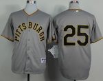Pirates #25 Gregory Polanco Grey 1953 Turn Back The Clock Stitched Jersey