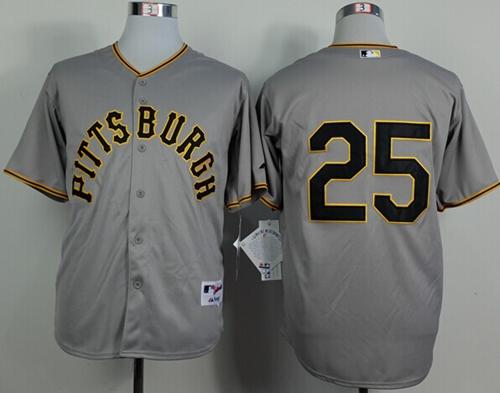 Pirates #25 Gregory Polanco Grey 1953 Turn Back The Clock Stitched Jersey