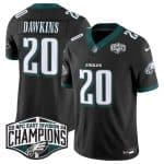 Philadelphia Eagles #20 Brian Dawkins Black 2024 New NFC East Champions F.U.S.E. Vapor Untouchable Limited Stitched Jersey