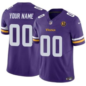 Minnesota Vikings Custom Purple 2023 F.U.S.E. With John Madden Patch Vapor Limited Stitched Jersey