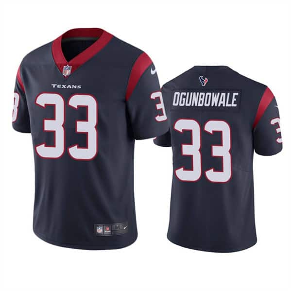 Houston Texans #33 Dare Ogunbowale Navy Vapor Untouchable Limited Stitched Jersey