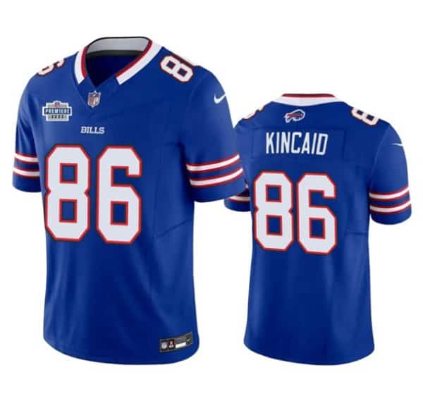Buffalo Bills #86 Dalton Kincaid Blue 2023 F.U.S.E. Prem1ere Patch Vapor Untouchable Stitched Jersey