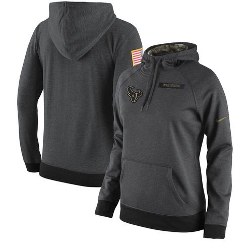 Houston Texans Nike Anthracite Salute To Service Player Performance Hoodie