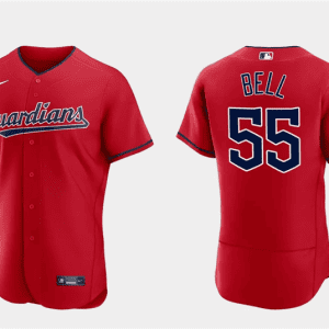 Cleveland Guardians #55 Josh Bell Red Flex Base Stitched Jersey