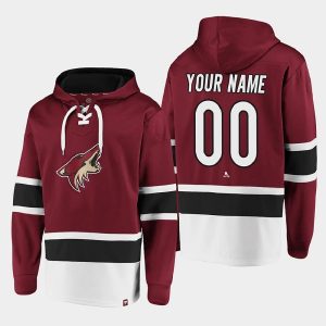 Arizona Coyotes Custom Red All Stitched Sweatshirt Hoodie
