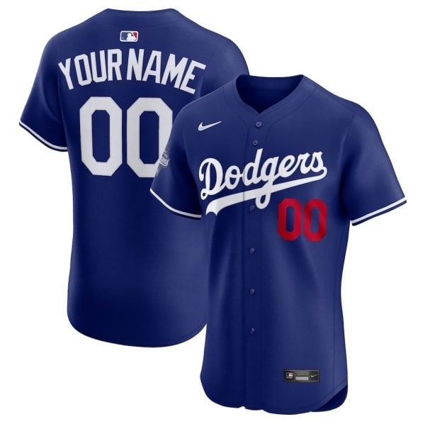 Los Angeles Dodgers Customized Authentic Stitched MLB Jersey