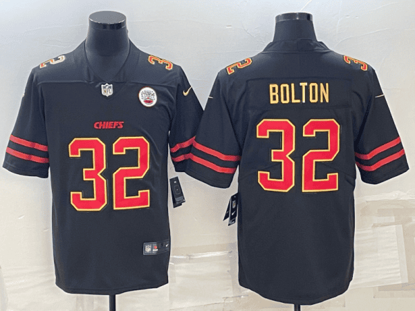 Kansas City Chiefs #32 Nick Bolton Black Red Gold Vapor Untouchable Limited Stitched Jersey