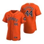 Houston Astros #44 Yordan Alvarez Orange Flex Base Stitched Jersey