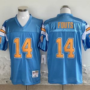 Los Angeles Chargers #14 Dan Fouts Blue Throwback Stitched Jersey