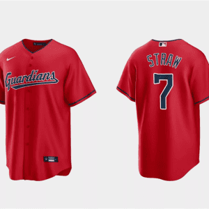 Cleveland Guardians #7 Myles Straw Red Cool Base Stitched Jersey