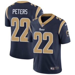 Los Angeles Rams #22 Marcus Peters Navy Blue Vapor Untouchable Limited Stitched Jersey