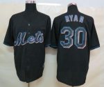 Mets #30 Nolan Ryan Black Fashion Stitched Jersey