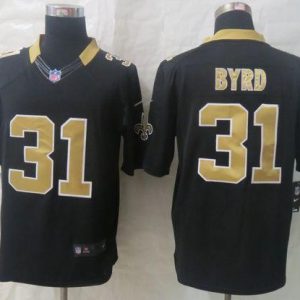 Saints #31 Jairus Byrd Black Team Color Stitched Limited Nike Jersey