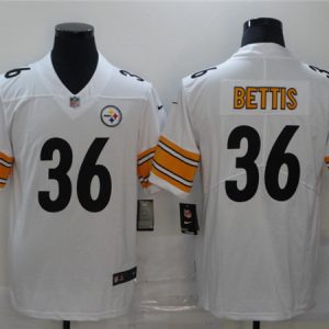 Pittsburgh Steelers #36 Jerome Bettis White Vapor Stitched Jersey