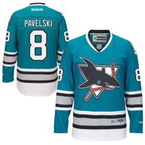 Sharks #8 Joe Pavelski Teal 25th Anniversary Stitched Jersey