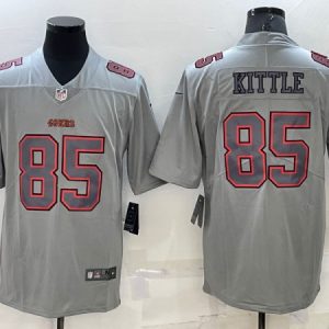 San Francisco 49ers #85 George Kittle Gray Atmosphere Fashion Stitched Jersey