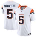 Denver Broncos #5 Trent Sherfield Sr White 2025 F.U.S.E. Vapor Limited Stitched Jersey
