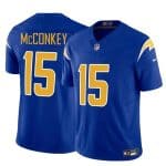 Los Angeles Chargers #15 Ladd McConkey Royal 2024 F.U.S.E Draft Vapor Limited Stitched Jersey