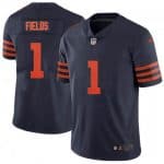 Chicago Bears #1 Justin Fields Navy Vapor Untouchable Limited Stitched Jersey