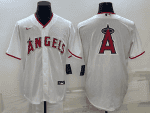 Los Angeles Angels White Team Big Logo Cool Base Stitched Jersey