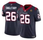 Houston Texans #26 Devin Singletary Navy 2023 F.U.S.E. With John Madden Patch Vapor Limited Stitched Jersey