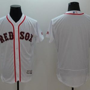 Red Sox Blank White Fashion Stars Stripes Flexbase Authentic Stitched Jersey