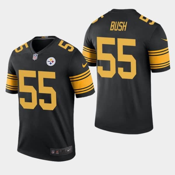 Pittsburgh Steelers #55 Devin Bush Black Color Rush Limited Stitched Jersey