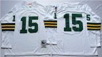 Mitchell And Ness 1969 Packers #15 Bart Starr White Throwback Stitched Jersey