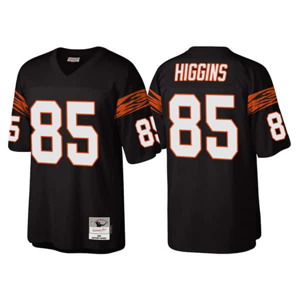 Cincinnati Bengals #85 Tee Higgins Black Throwback Legacy Stitched Jersey