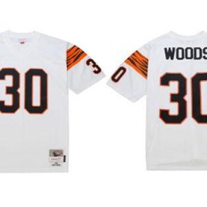 Cincinnati Bengals #30 Ickey Woods White 1988 Stitched Jersey
