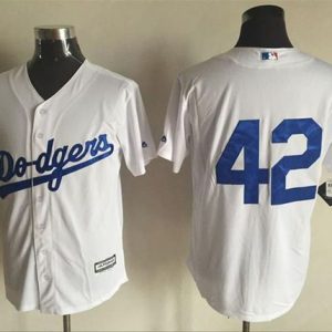 Dodgers #42 Jackie Robinson White New Cool Base Stitched Jersey