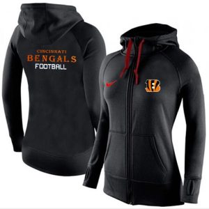 Nike Cincinnati Bengals Full-Zip Performance Hoodie Black