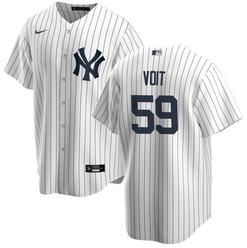 New York Yankees #59 Luke Voit White Cool Base Stitched Jersey