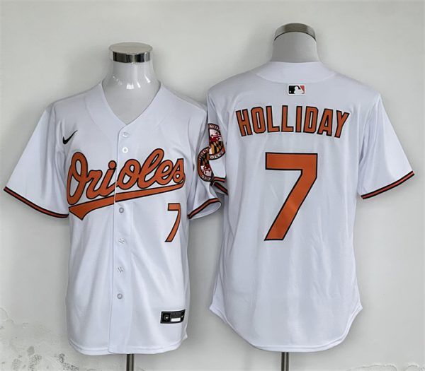 Baltimore Orioles #7 Jackson Holliday White 2024 Limited Cool Base Stitched Jersey