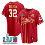 Kansas City Chiefs #32 Nick Bolton Red With 4-Star C Patch And Super Bowl LVII Patch Cool Bae Stitched Jersey