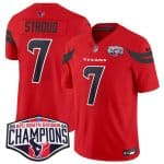 Houston Texans #7 C.J. Stroud Red F.U.S.E. 2024 AFC South Division Champions Vapor Limited Stitched Jersey