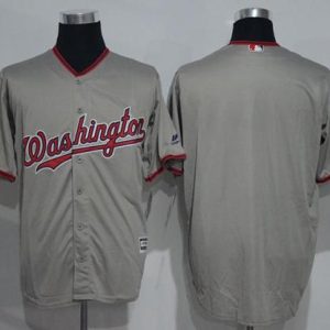 Nationals Blank Grey New Cool Base Stitched Jersey