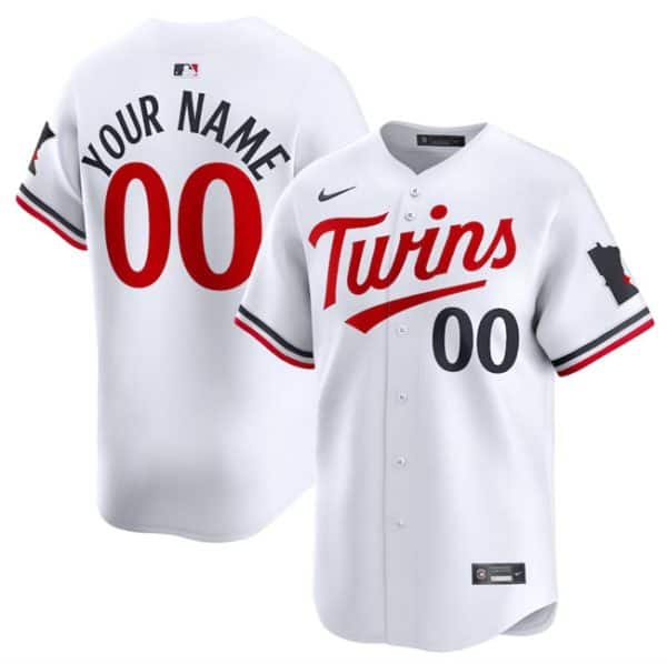 Minnesota Twins Custom White 2024 Home Limited Cool Base Stitched Jersey