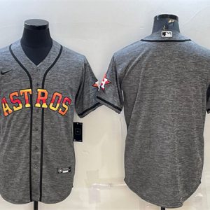 Houston Astros Blank Gray Cool Base Stitched Baseball Jersey