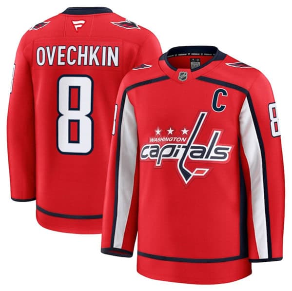 Washington Capitals #8 Alexander Ovechkin Red 2024-25 Home Stitched Jersey