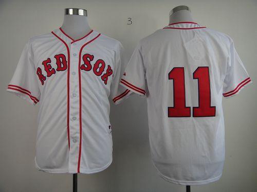 Red Sox #11 Clay Buchholz White 1936 Turn Back The Clock Stitched Jersey